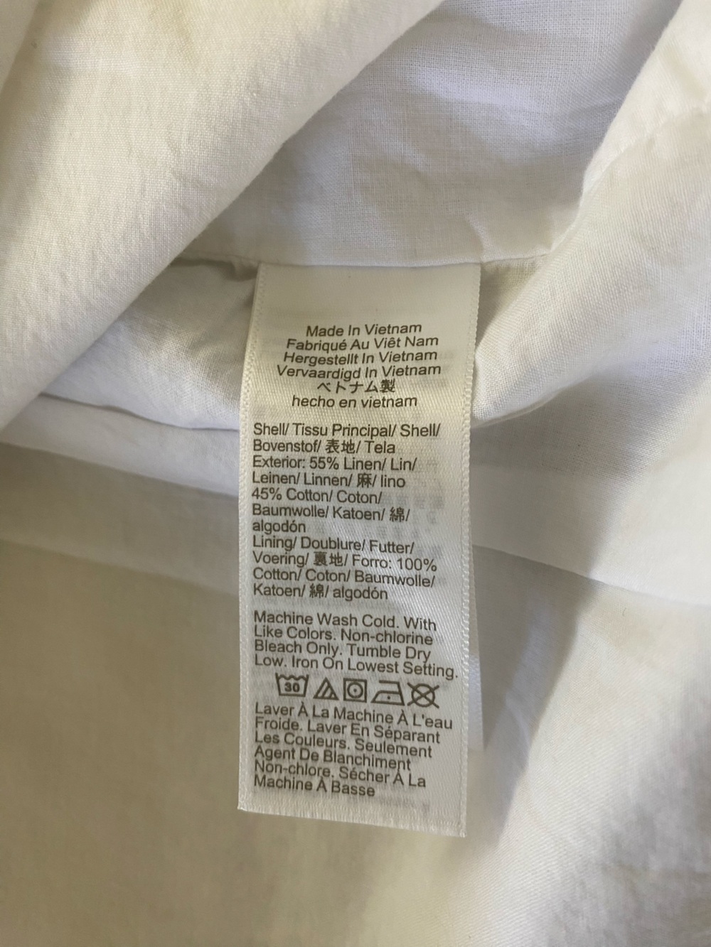 J. Crew White Button-Front Cotton Linen Tank with - Picture 6 of 6